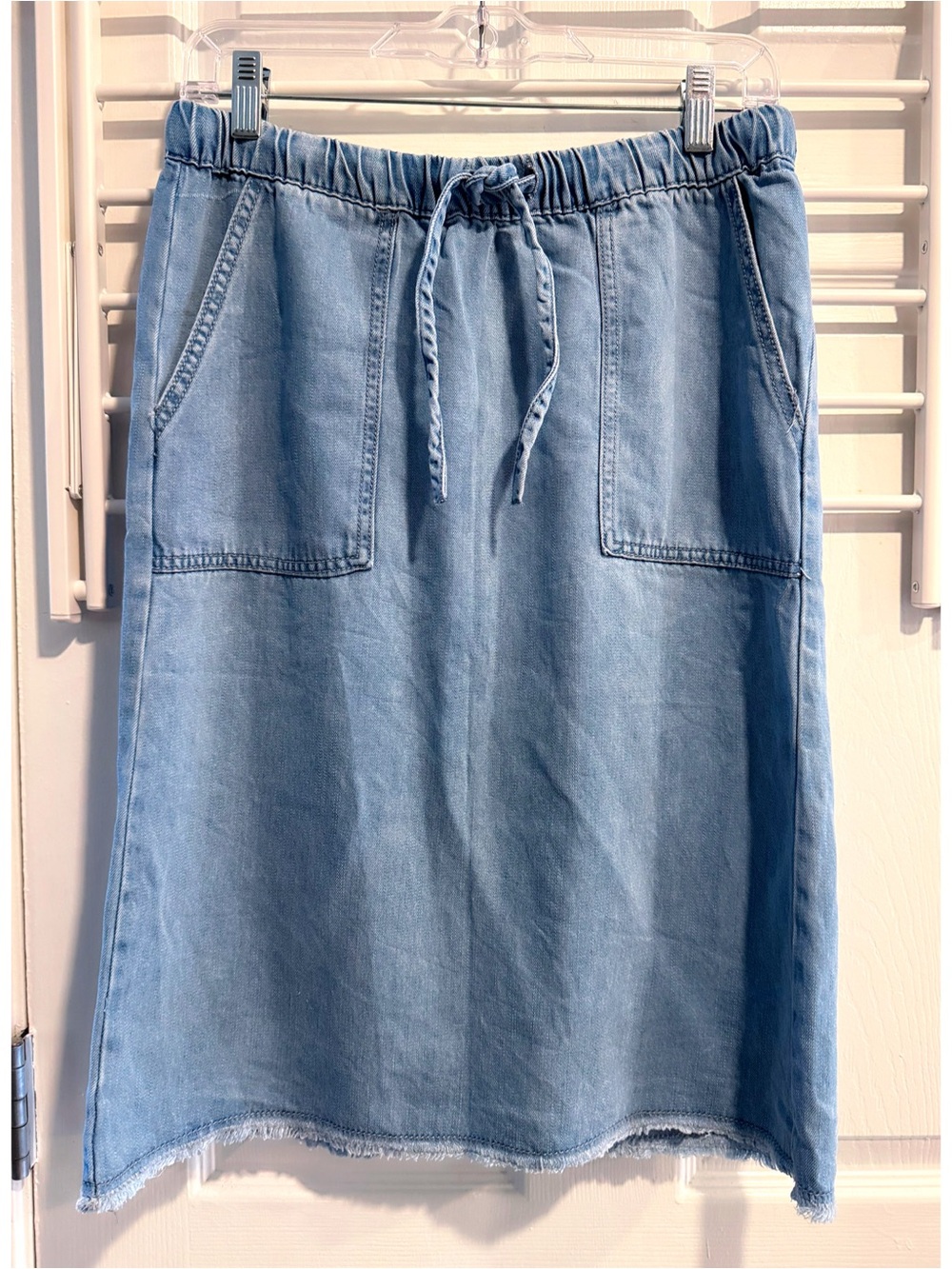 Inherit Clothing Company Sky Blue Drawstring Denim Skirt Small